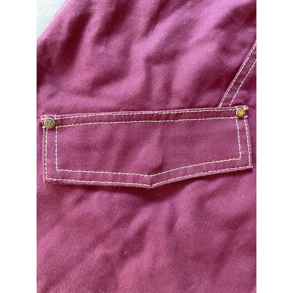 Noble Outfitters Womens Faux Fur Collar Quilted Vest XL Burgundy Gorpcore - Picture 6 of 11